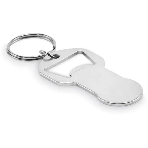 Alu sleutelhanger flesopener Clave zilver