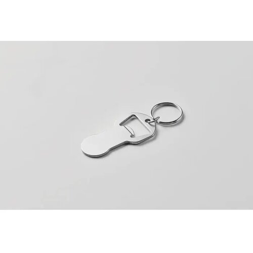 Alu sleutelhanger flesopener Clave zilver