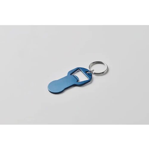 Alu sleutelhanger flesopener Clave marineblauw