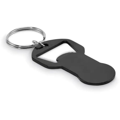 Alu sleutelhanger flesopener Clave zwart