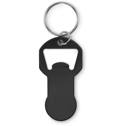 Alu sleutelhanger flesopener Clave zwart