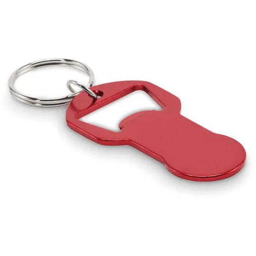 Alu sleutelhanger flesopener Clave rood