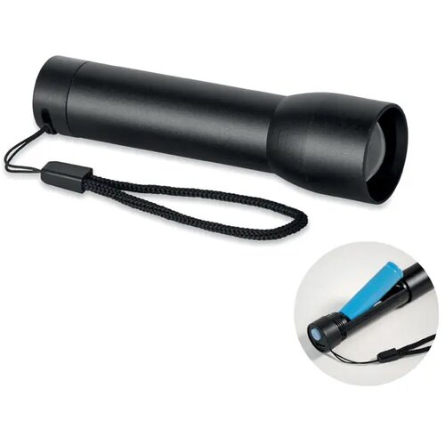 Aluminium oplaadbare zaklamp Lumezo zwart