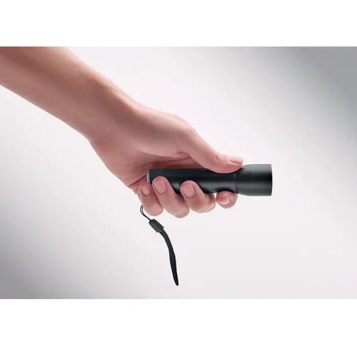 Aluminium oplaadbare zaklamp Lumezo zwart