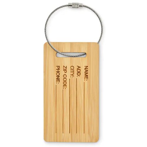 Bamboe bagagelabel Mio hout
