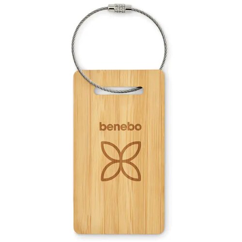 Bamboe bagagelabel Mio hout