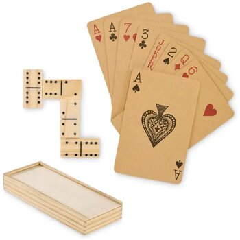 Domino en kaarten set Domi&cards hout Domino en kaarten set Domi&cards hout