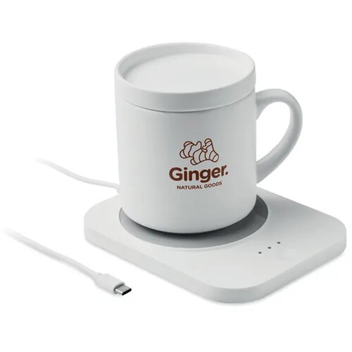 Draadl mokwarmer & oplader set Siroter wit