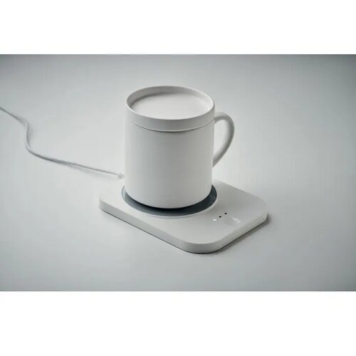 Draadl mokwarmer & oplader set Siroter wit
