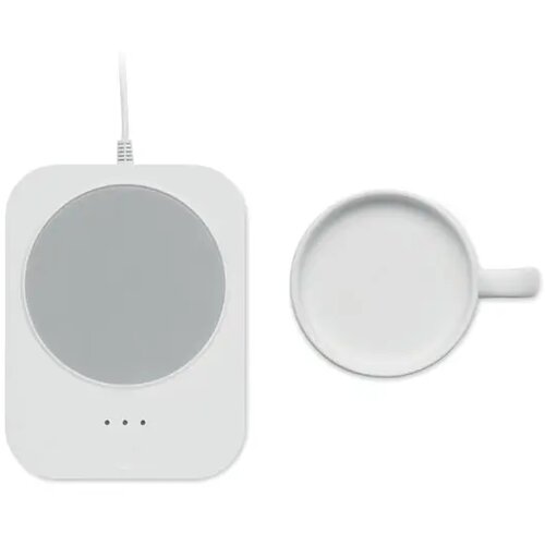 Draadl mokwarmer & oplader set Siroter wit