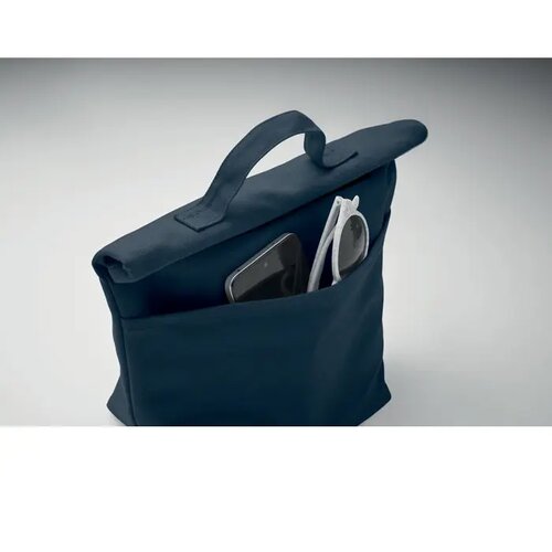 Gerecycled katoenen koeltas Recoba colour marineblauw