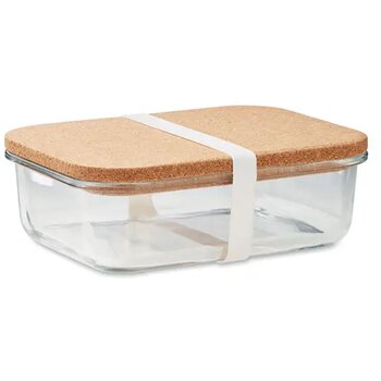 Glazen lunchbox kurken deksel Canoa transparant