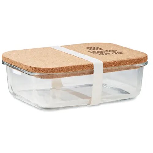Glazen lunchbox kurken deksel Canoa transparant