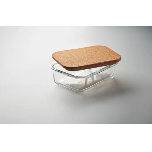 Glazen lunchbox kurken deksel Canoa transparant