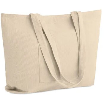 Grote corduroy boodschappentas Cordy g beige