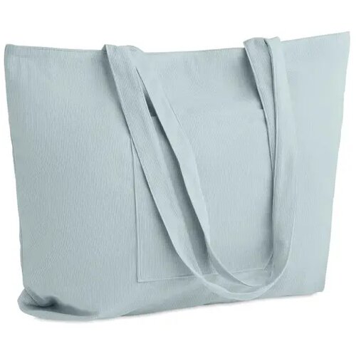 Grote corduroy boodschappentas Cordy g babyblauw