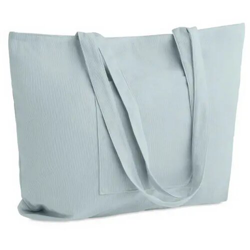 Grote corduroy boodschappentas Cordy g babyblauw