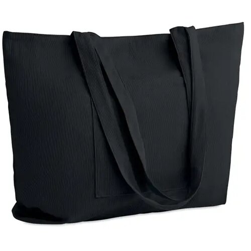 Grote corduroy boodschappentas Cordy g zwart