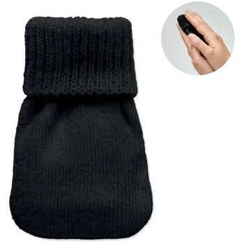 Handwarmer gebreid polyester Warmmuff zwart Handwarmer gebreid polyester Warmmuff zwart