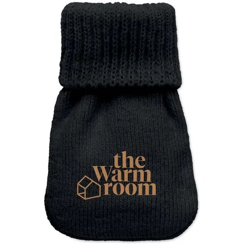 Handwarmer gebreid polyester Warmmuff zwart