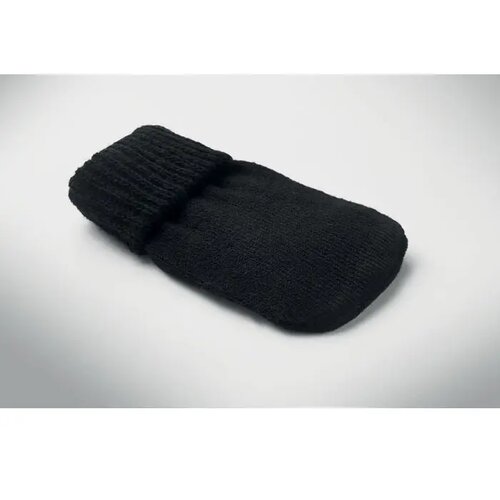 Handwarmer gebreid polyester Warmmuff zwart
