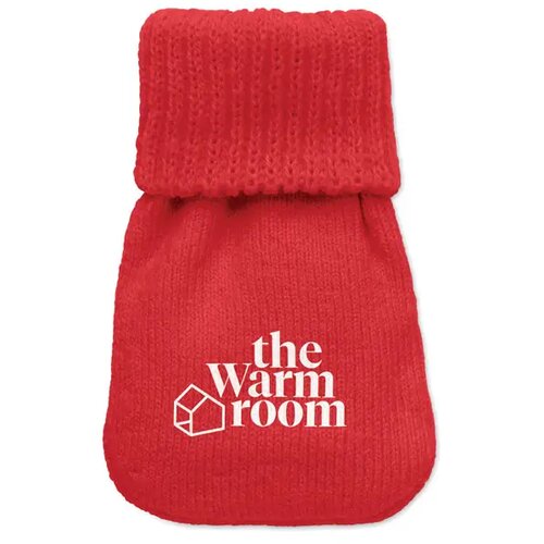 Handwarmer gebreid polyester Warmmuff rood