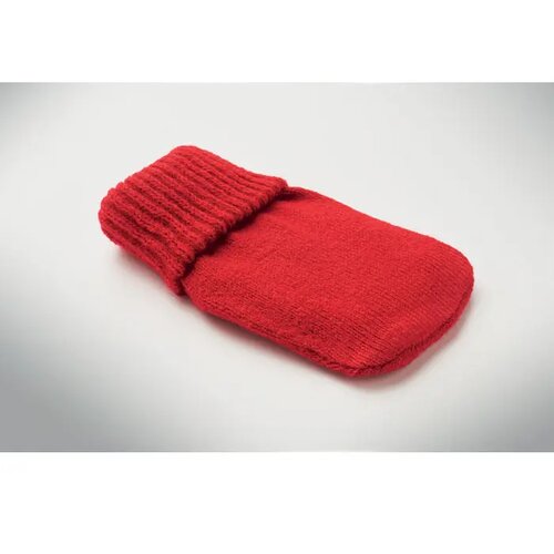 Handwarmer gebreid polyester Warmmuff rood