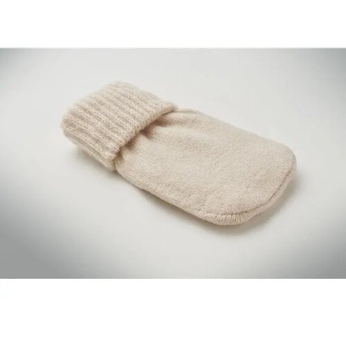 Handwarmer gebreid polyester Warmmuff beige