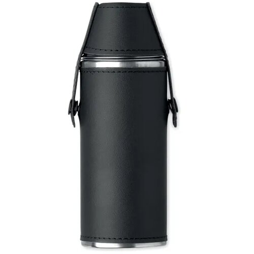 Heupfles met shot cups Cocoon zwart