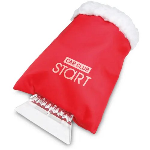Ijskrabber met handschoen Warmix rood