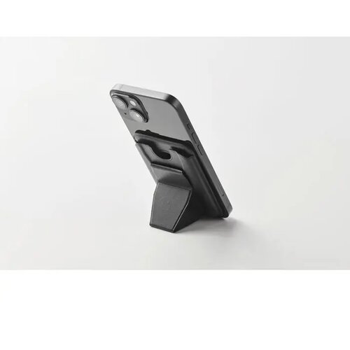 Magnetische pu kaarthouder Leamag zwart