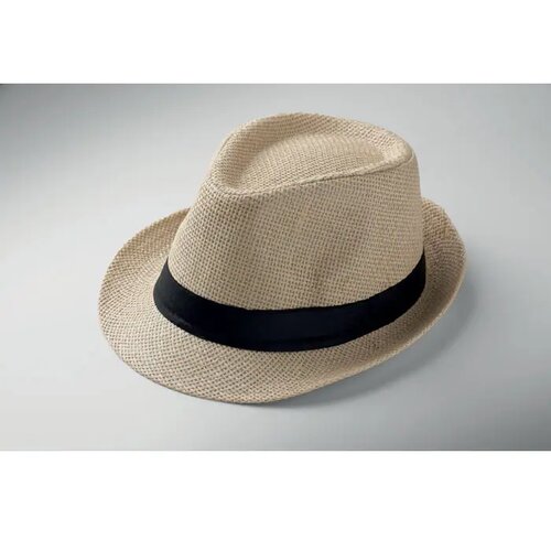 Papieren strohoed Boowie beige