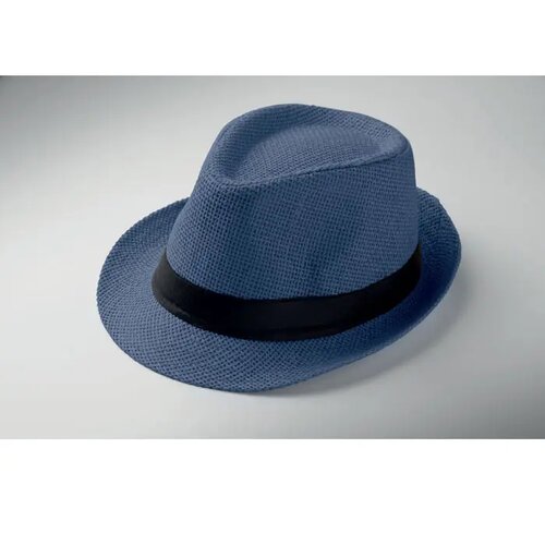 Papieren strohoed Boowie blauw