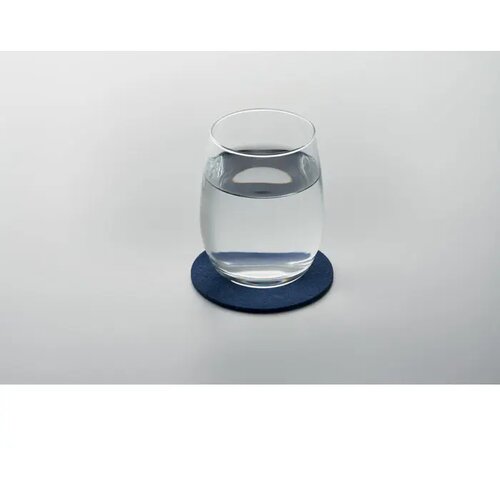 Ronde rpet vilten onderzetter Feltster blauw