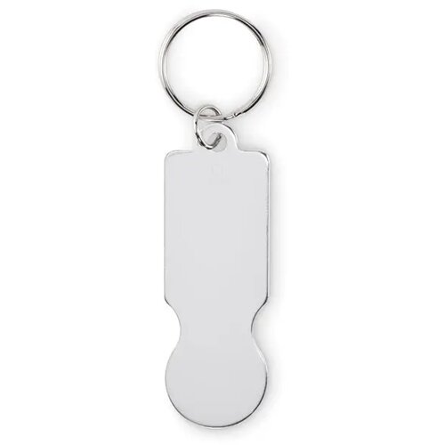 Sleutelhanger met winkelwagenmu Tokley zilver