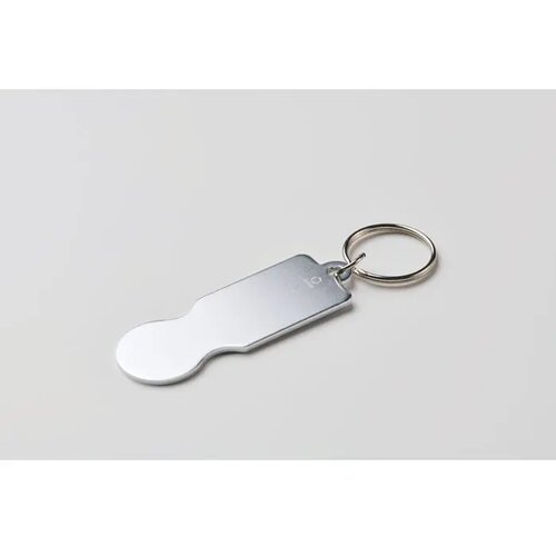 Sleutelhanger met winkelwagenmu Tokley zilver