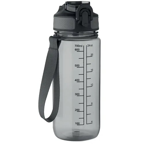 Sportdrinkfles 700ml Enkel transparant grijs