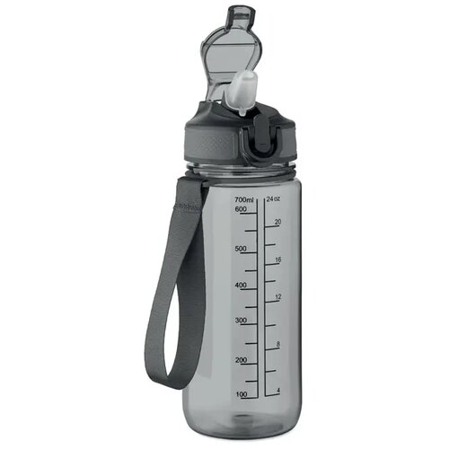 Sportdrinkfles 700ml Enkel transparant grijs