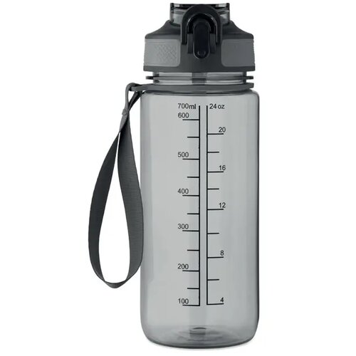 Sportdrinkfles 700ml Enkel transparant grijs