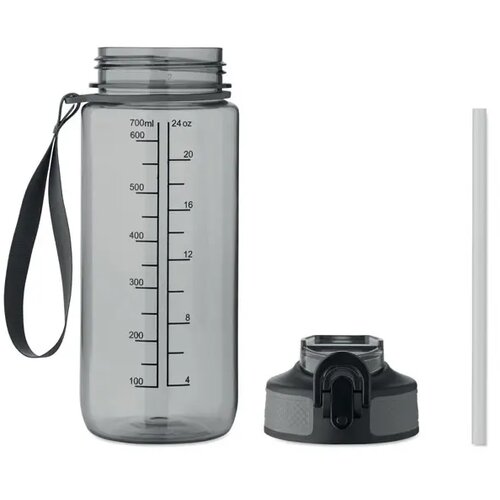 Sportdrinkfles 700ml Enkel transparant grijs
