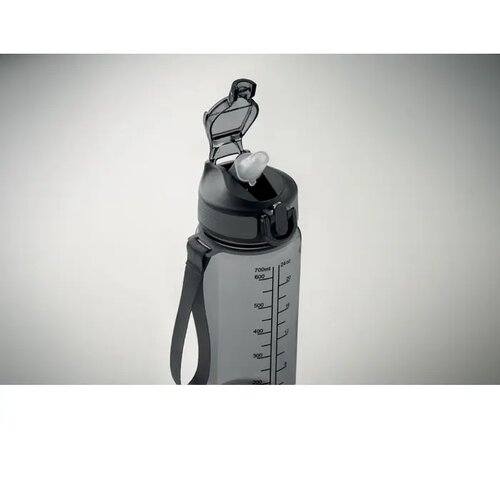 Sportdrinkfles 700ml Enkel transparant grijs