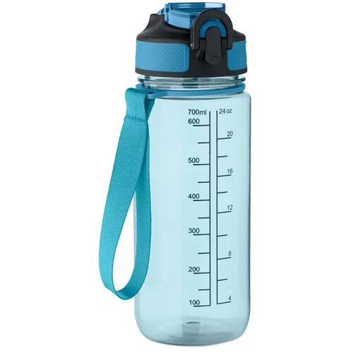 Sportdrinkfles 700ml Enkel transparant licht blauw