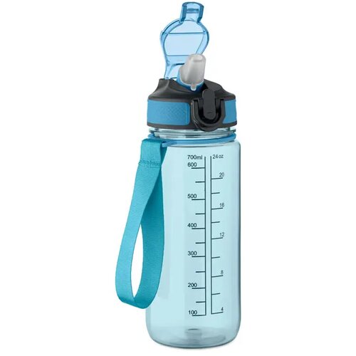 Sportdrinkfles 700ml Enkel transparant licht blauw