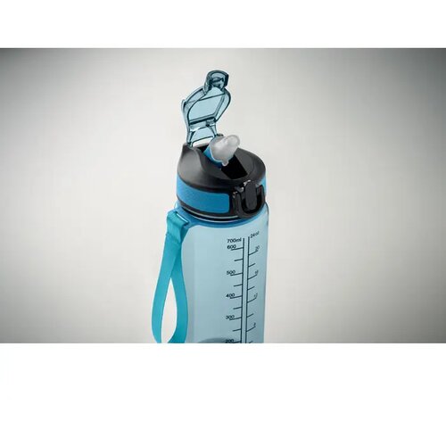 Sportdrinkfles 700ml Enkel transparant licht blauw