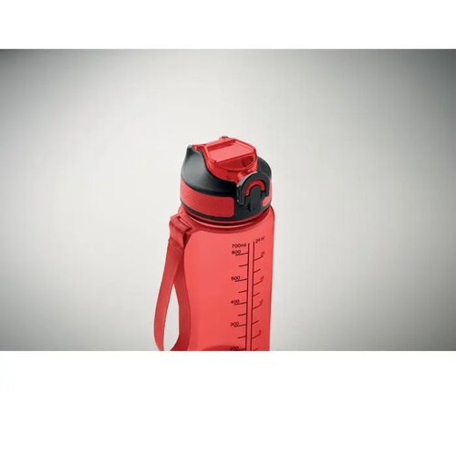Sportdrinkfles 700ml Enkel transparant rood