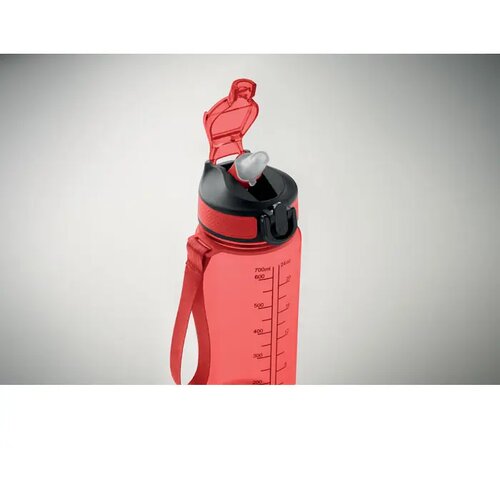 Sportdrinkfles 700ml Enkel transparant rood