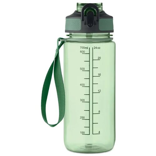 Sportdrinkfles 700ml Enkel transparant groen