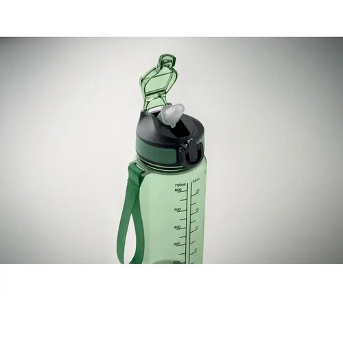 Sportdrinkfles 700ml Enkel transparant groen