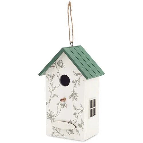 Vogelhuisje van multiplex Greenjay wit