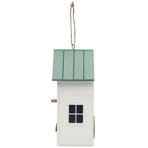Vogelhuisje van multiplex Greenjay wit